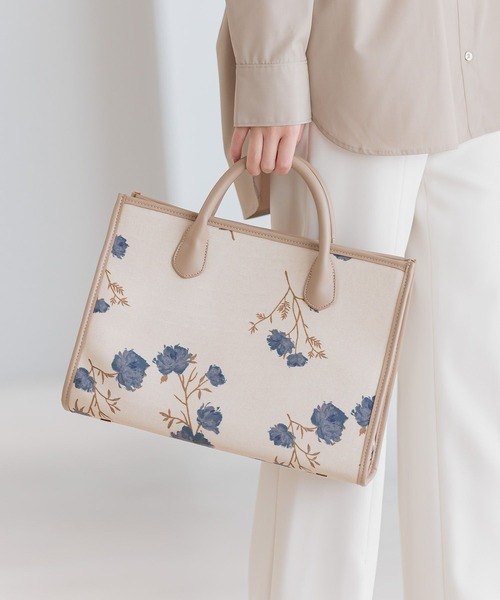 Andemiu（アンデミュウ）の「【オリジナル柄】ゴブランフラワーBAG597399（トートバッグ・レディース・ダークブラウン/ネイビー/アイボリー・FREE）」の15枚目の写真