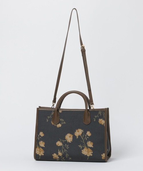 Andemiu（アンデミュウ）の「【オリジナル柄】ゴブランフラワーBAG597399（トートバッグ・レディース・ダークブラウン/ネイビー/アイボリー・FREE）」の20枚目の写真