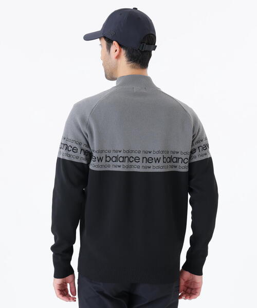 new balance golf】ロゴライン 軽量 ハーフジップ スタンド