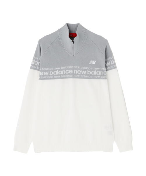 new balance golf】ロゴライン 軽量 ハーフジップ スタンド