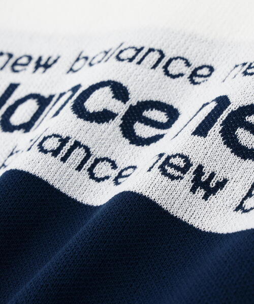 new balance golf】ロゴライン 軽量 ハーフジップ スタンド ニット