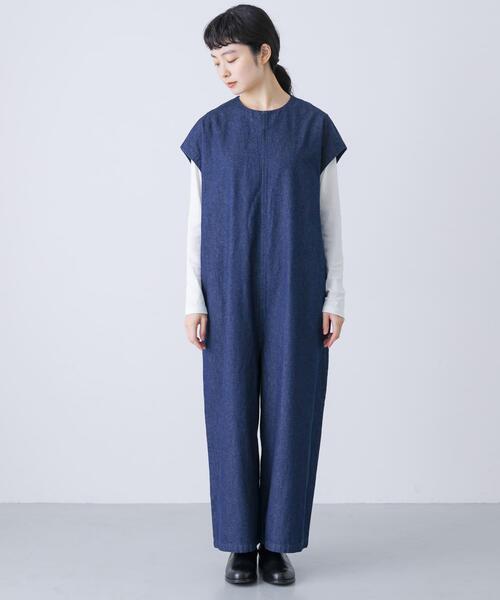 かぐれ（カグレ）の「『2サイズ展開』デニムワイドオールインワン（その他パンツ・レディース・インディゴブルー・0/1）」の15枚目の写真