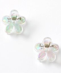 apres les cours | リボン・お花クリアヘアクリップ2個セット(その他ヘアアクセサリー)