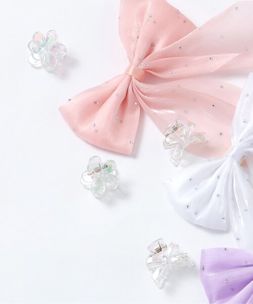 apres les cours（アプレレクール）の「リボン・お花クリアヘアクリップ2個セット（その他ヘアアクセサリー・キッズ・その他11/その他12・FREE）」の9枚目の写真