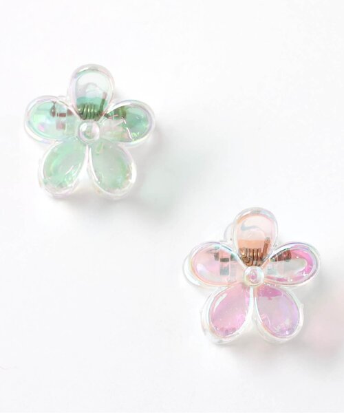 apres les cours（アプレレクール）の「リボン・お花クリアヘアクリップ2個セット（その他ヘアアクセサリー・キッズ・その他11/その他12・FREE）」の6枚目の写真