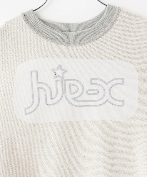 X-girl Stages（エックスガールステージス）の「チェックパッチロゴトレーナー（スウェット・キッズ・オフホワイト/トップグレー/ブラック・140cm/110cm/120cm/100cm/130cm/80ｃｍ/90cm）」の6枚目の写真