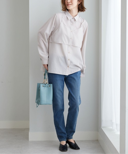 BELLUNA PLUS（ベルーナ）の「やわらかストレッチデニムスリムパンツ７３（その他パンツ・レディース・ネイビー/ライトブルー/ブルー・LARGE/SMALL/X-LARGE/MEDIUM）」の10枚目の写真