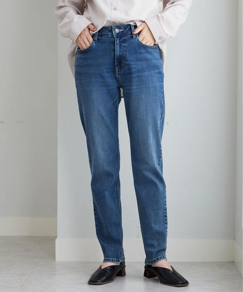 BELLUNA PLUS（ベルーナ）の「やわらかストレッチデニムスリムパンツ７３（その他パンツ・レディース・ネイビー/ライトブルー/ブルー・LARGE/SMALL/X-LARGE/MEDIUM）」の18枚目の写真