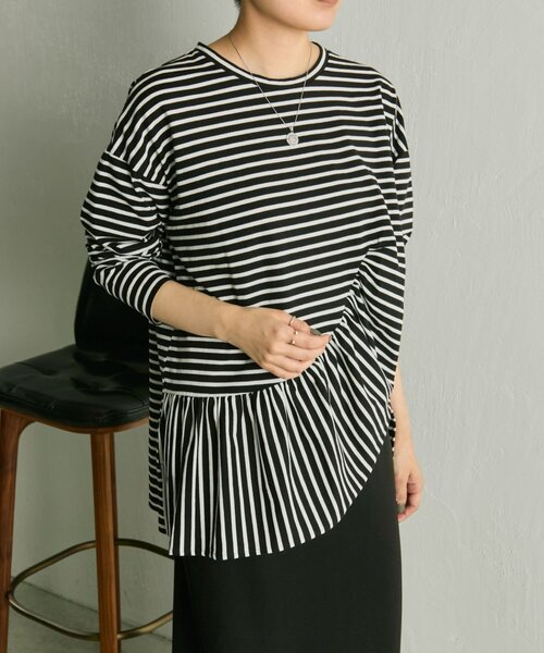 ear PAPILLONNER（イアパピヨネ）の「フリルトップス【SUM1 STYLE】（Tシャツ/カットソー・レディース・ブラック・FREE）」の15枚目の写真