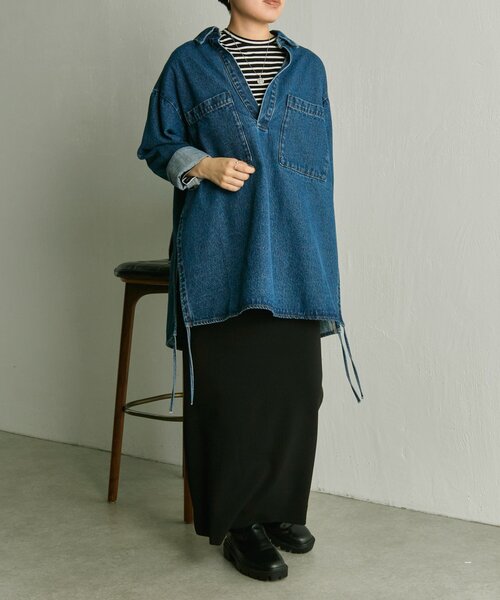 ear PAPILLONNER（イアパピヨネ）の「フリルトップス【SUM1 STYLE】（Tシャツ/カットソー・レディース・ブラック・FREE）」の3枚目の写真