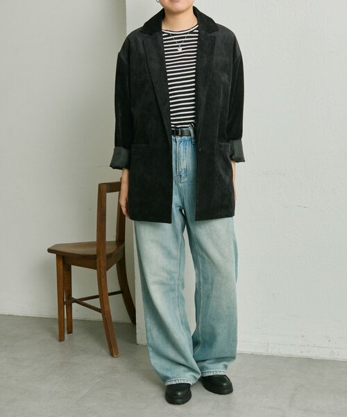 ear PAPILLONNER（イアパピヨネ）の「フリルトップス【SUM1 STYLE】（Tシャツ/カットソー・レディース・ブラック・FREE）」の5枚目の写真