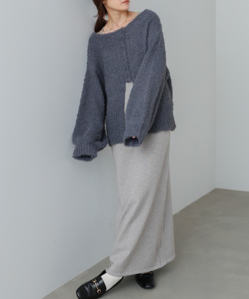 セール】【S・Mサイズ展開】前後2WAYニットカーディガン＋ニットキャミ
