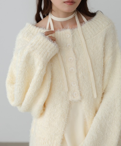 Bab（バブ）の「【S・Mサイズ展開】前後2WAYニットカーディガン＋ニットキャミワンピース（ワンピース・レディース・アイボリー/チャコールグレー/ベージュ・S/M）」の5枚目の写真