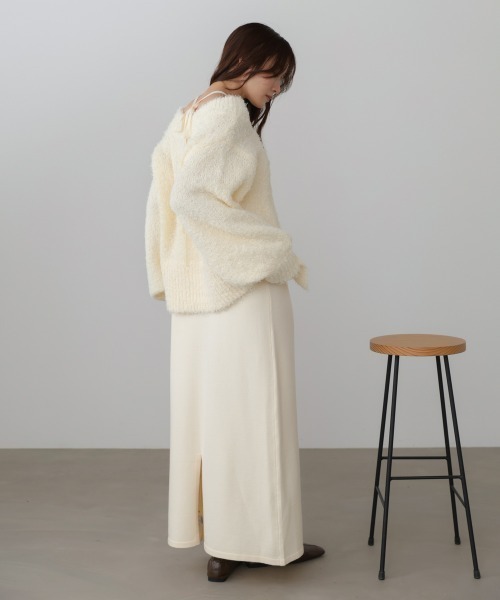 Bab（バブ）の「【S・Mサイズ展開】前後2WAYニットカーディガン＋ニットキャミワンピース（ワンピース・レディース・アイボリー/チャコールグレー/ベージュ・S/M）」の7枚目の写真