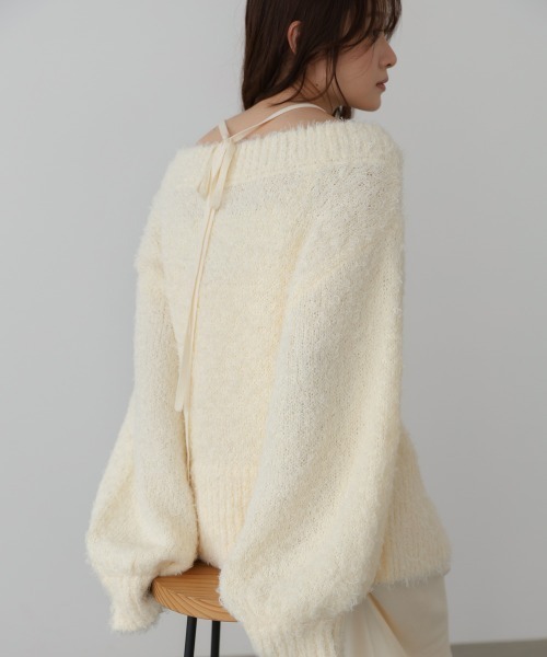 Bab（バブ）の「【S・Mサイズ展開】前後2WAYニットカーディガン＋ニットキャミワンピース（ワンピース・レディース・アイボリー/チャコールグレー/ベージュ・S/M）」の8枚目の写真