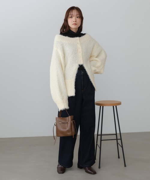 Bab（バブ）の「【S・Mサイズ展開】前後2WAYニットカーディガン＋ニットキャミワンピース（ワンピース・レディース・アイボリー/チャコールグレー/ベージュ・S/M）」の10枚目の写真