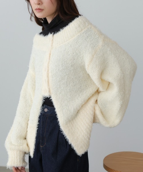 Bab（バブ）の「【S・Mサイズ展開】前後2WAYニットカーディガン＋ニットキャミワンピース（ワンピース・レディース・アイボリー/チャコールグレー/ベージュ・S/M）」の11枚目の写真