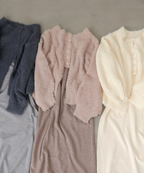 Bab（バブ）の「【S・Mサイズ展開】前後2WAYニットカーディガン＋ニットキャミワンピース（ワンピース・レディース・アイボリー/チャコールグレー/ベージュ・S/M）」の17枚目の写真