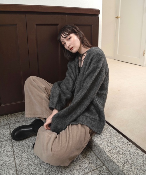 fluffy soft touch knit cardigan / フラッフィーソフトタッチニット