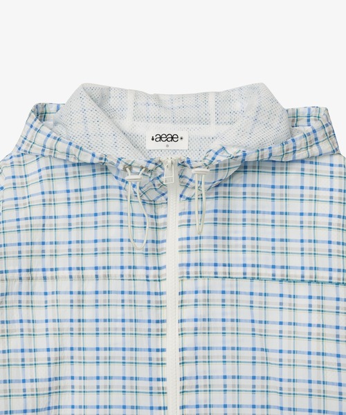 aeae（エーイーエーイー）の「CHECK HOOD JUMPER（ナイロンジャケット・レディース・ホワイト・FREE）」の3枚目の写真