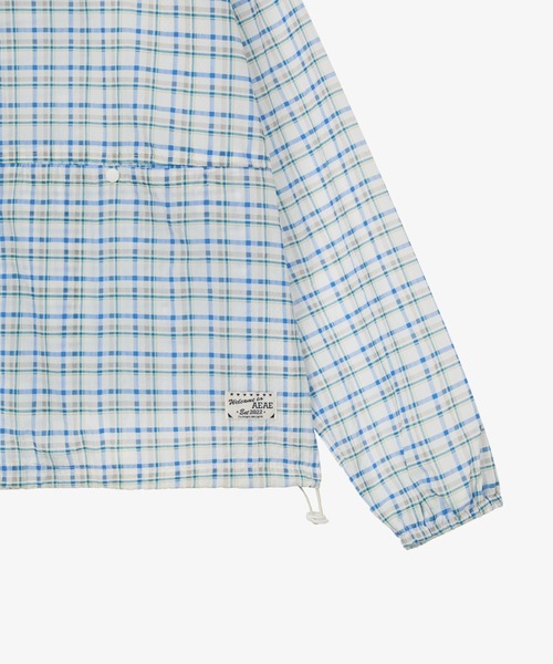 aeae（エーイーエーイー）の「CHECK HOOD JUMPER（ナイロンジャケット・レディース・ホワイト・FREE）」の2枚目の写真