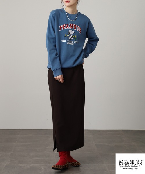 PEANUTS（ピーナッツ）の「PEANUTS 裏起毛トレーナー（スウェット・メンズ・オートミール/グレイッシュブルー・S/M/L/LL/3L/4L）」の15枚目の写真