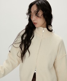 NUJOH（ヌゾ）の「Zip Mock Neck Knit Pullover /ジップモックネックニット（パーカー）」