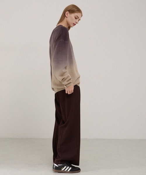 EMMA CLOTHES（エマクローズ）の「ミラノリブグラデーションルーズニットプルオーバー（ニット/セーター・メンズ・グレイッシュベージュ/ブラック/グレー/ネイビー・M/S/L）」の9枚目の写真