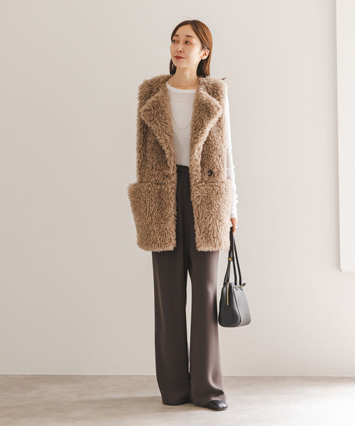 Noble（ノーブル）の「《追加4》シアーテレコロングスリーブプルオーバー（Tシャツ/カットソー・レディース・ブラック/ホワイト・FREE）」の6枚目の写真