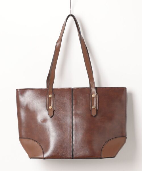 florist(フローリスト)の「レザーライクフロントステッチトートバッグ/ビジネスバッグ(ビジネスバッグ・レディース・オフホワイト/ベージュ/モカ/ブルーグリーン/ブラック/キャメル・FREE)」の16枚目の写真