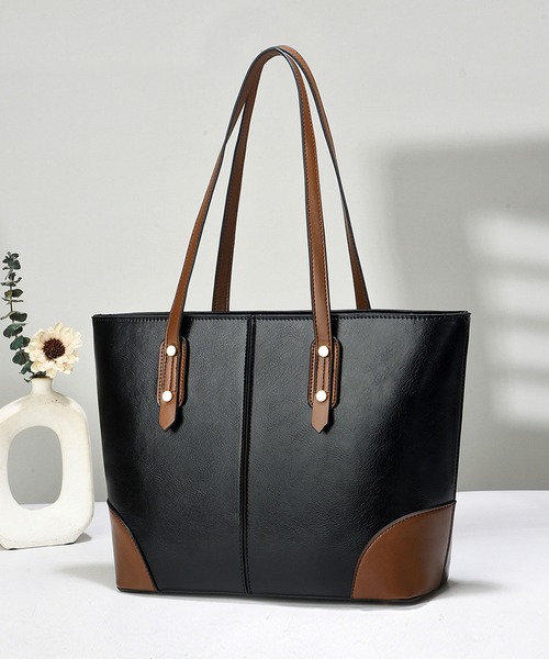 florist(フローリスト)の「レザーライクフロントステッチトートバッグ/ビジネスバッグ(ビジネスバッグ・レディース・オフホワイト/ベージュ/モカ/ブルーグリーン/ブラック/キャメル・FREE)」の10枚目の写真