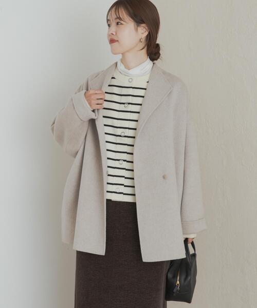 sakuranori61【美品】 DOORSウールリバーミドルガウンコート セール】ウールリバーミドルガウンコート（その他アウター