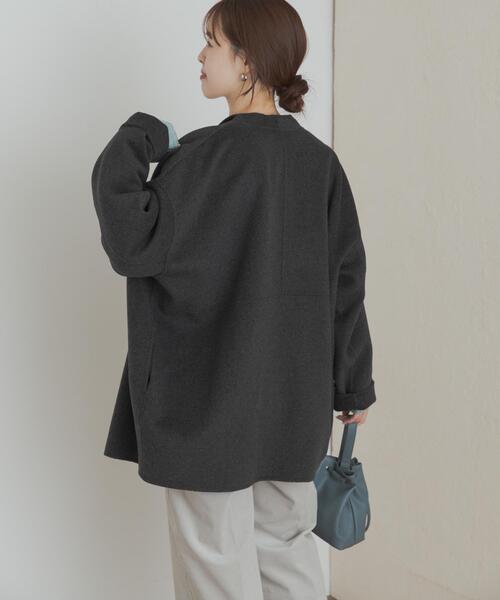 undercoverism ウールガウンコート サイズ2 チェック こげ茶 美品 URBAN RESEARCH DOORS（アーバンリサーチドアーズ）の「ウール