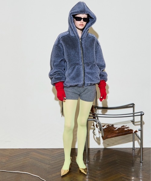 MAISON SPECIAL（メゾンスペシャル）の「Fur Hoodie / ファーフーディ（ブルゾン・レディース・マルチ/チャコールグレー/ブラウン・FREE）」の20枚目の写真