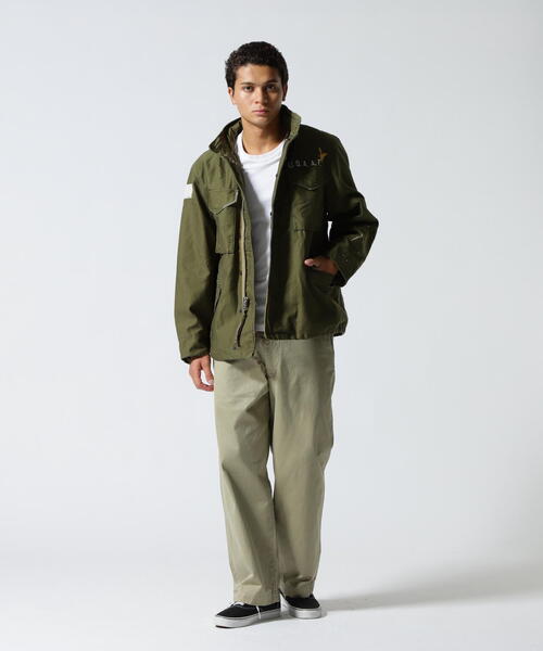 AVIREX(アヴィレックス)の「WASHED M-65 EMB CUSTOM JACKET / ウォッシュド M-65 エンブロイダリー カスタム ジャケット / AVIREX / アヴィレックス(ミリタリージャケット・メンズ・オリーブ系・L/2XL/M/XL)」の5枚目の写真