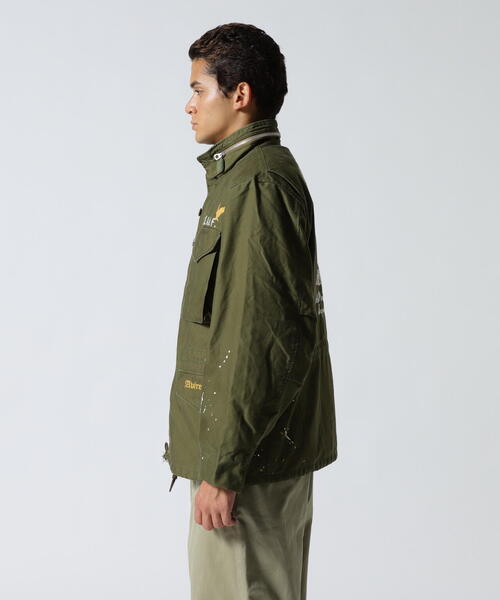 WASHED M-65 EMB CUSTOM JACKET / ウォッシュド M-65 エンブロイダリー