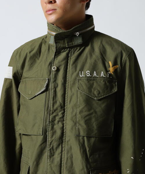 AVIREX(アヴィレックス)の「WASHED M-65 EMB CUSTOM JACKET / ウォッシュド M-65 エンブロイダリー カスタム ジャケット / AVIREX / アヴィレックス(ミリタリージャケット・メンズ・オリーブ系・L/2XL/M/XL)」の8枚目の写真