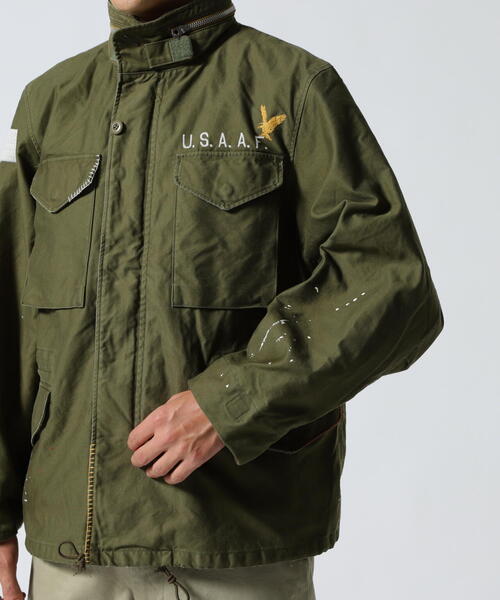 AVIREX(アヴィレックス)の「WASHED M-65 EMB CUSTOM JACKET / ウォッシュド M-65 エンブロイダリー カスタム ジャケット / AVIREX / アヴィレックス(ミリタリージャケット・メンズ・オリーブ系・L/2XL/M/XL)」の9枚目の写真