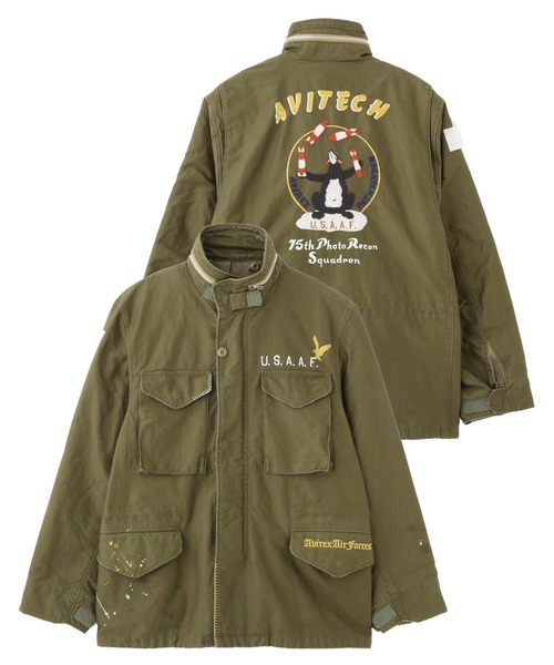 WASHED M-65 EMB CUSTOM JACKET / ウォッシュド M-65 エンブロイダリー