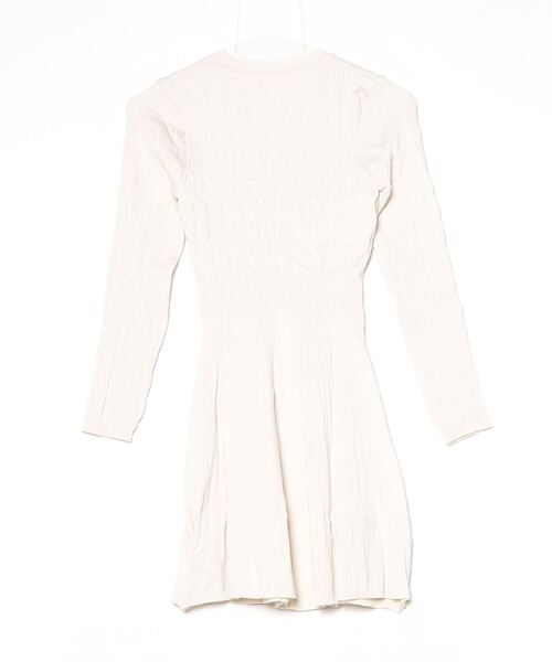 セール】クルーネックケーブルニットワンピース（ワンピース）｜leune