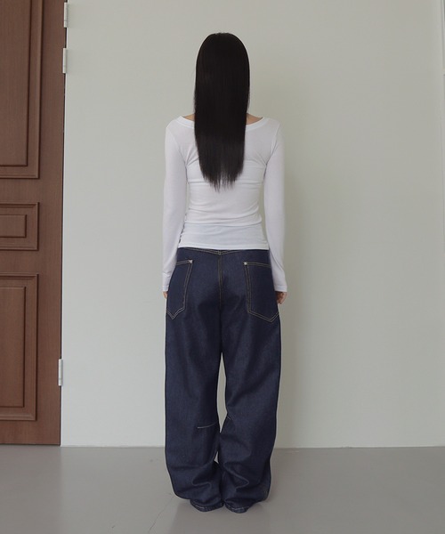 UNE MANSION(ユヌマンション)の「【2025FW新作アイテム】ポイントロゴベーシックカットソー(Tシャツ/カットソー・レディース・ブラック/ホワイト/ベージュ・FREE)」の22枚目の写真