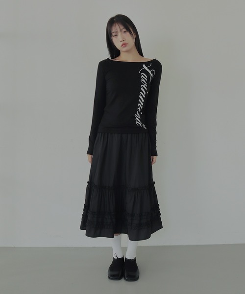 UNE MANSION(ユヌマンション)の「【2025FW新作アイテム】ポイントロゴベーシックカットソー(Tシャツ/カットソー・レディース・ブラック/ホワイト/ベージュ・FREE)」の10枚目の写真