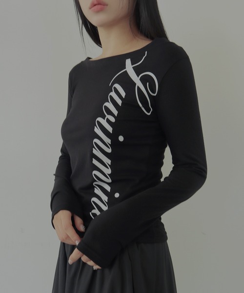 UNE MANSION(ユヌマンション)の「【2025FW新作アイテム】ポイントロゴベーシックカットソー(Tシャツ/カットソー・レディース・ブラック/ホワイト/ベージュ・FREE)」の11枚目の写真
