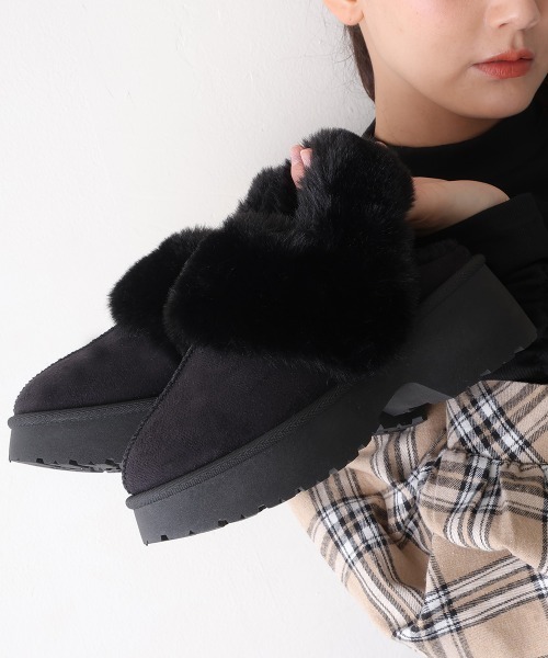 DEMETER(デメテル)の「厚底 デザインソール バックバンド ムートンシューズ(ブーツ・レディース・キャメル/ブラック/ベージュ・LL/L/M)」の17枚目の写真