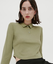 kiehtova | 【kiehtova】SLUB POLO COLLAR TOPS/スラブ ポロカラー トップス(Tシャツ/カットソー)