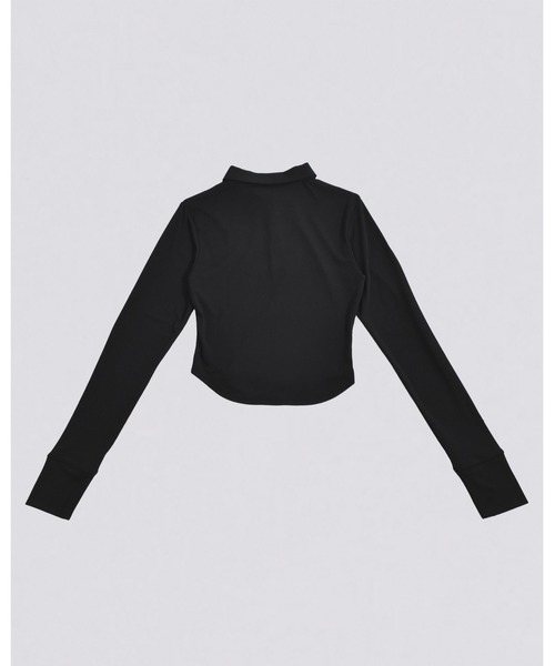 kiehtova（キエトヴァ）の「【kiehtova】SLUB POLO COLLAR TOPS/スラブ ポロカラー トップス（Tシャツ/カットソー・レディース・ブラック/グリーン/ワイン系・FREE）」の14枚目の写真