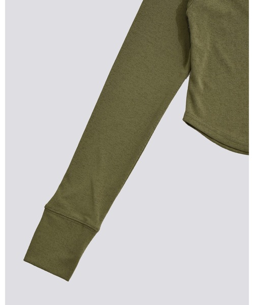 kiehtova（キエトヴァ）の「【kiehtova】SLUB POLO COLLAR TOPS/スラブ ポロカラー トップス（Tシャツ/カットソー・レディース・ブラック/グリーン/ワイン系・FREE）」の4枚目の写真