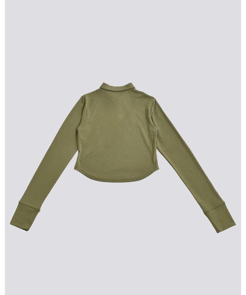 kiehtova（キエトヴァ）の「【kiehtova】SLUB POLO COLLAR TOPS/スラブ ポロカラー トップス（Tシャツ/カットソー・レディース・ブラック/グリーン/ワイン系・FREE）」の18枚目の写真