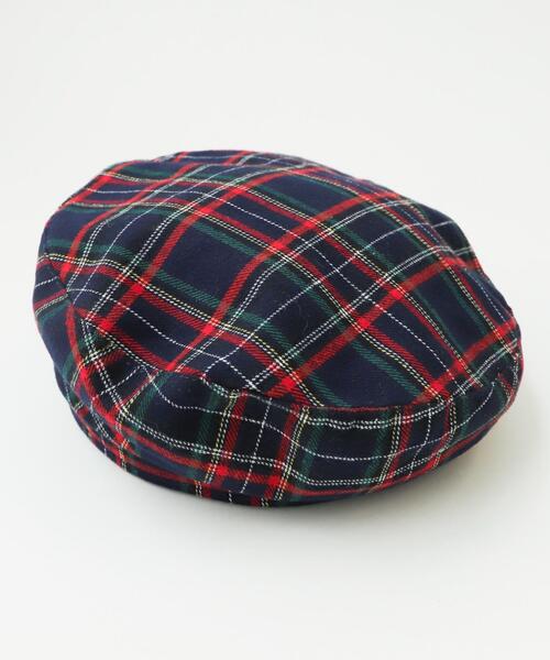 WEGO（ウィゴー）の「WEGO/チェックベレー（ハンチング/ベレー帽・レディース・ネイビー/レッド・FREE）」の6枚目の写真