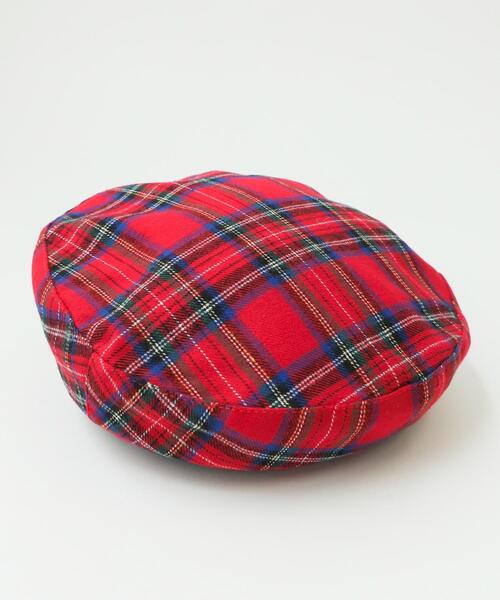 WEGO（ウィゴー）の「WEGO/チェックベレー（ハンチング/ベレー帽・レディース・ネイビー/レッド・FREE）」の3枚目の写真